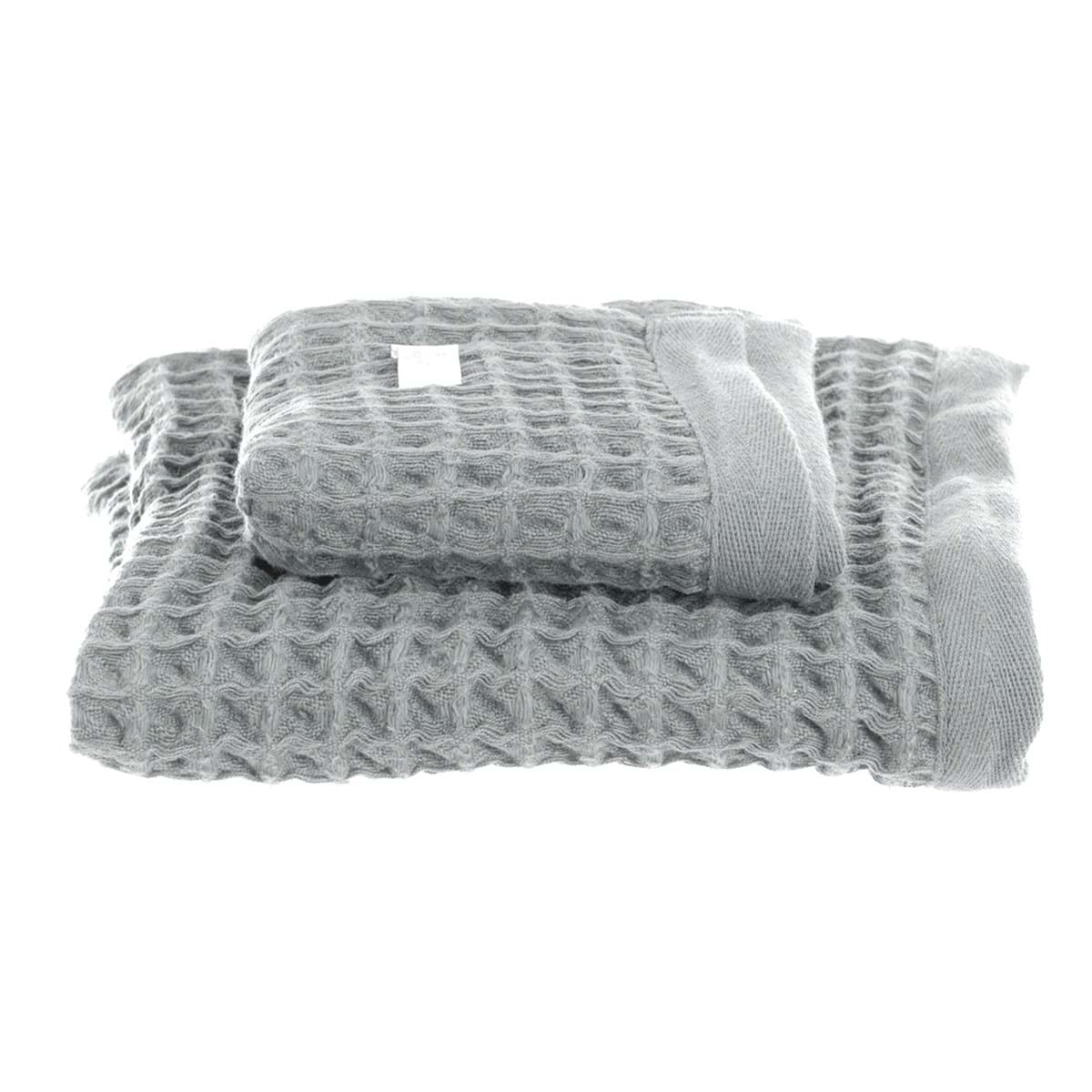 Coppia di Asciugamani in Nido d'Ape BLANC MARICLO' - Sweet Waffle