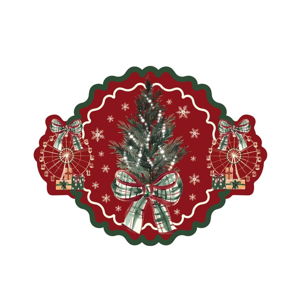 Tovaglietta Americana  in Vinile BLANC MARICLO' - Un Natale Italiano Albero
