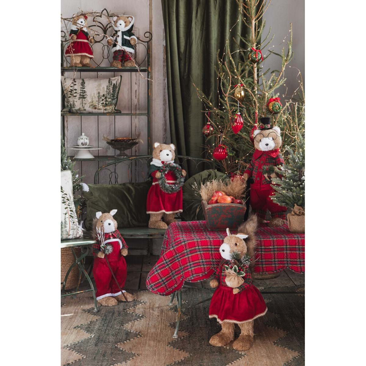 Boutis BLANC MARICLO' table cover - Tartan 