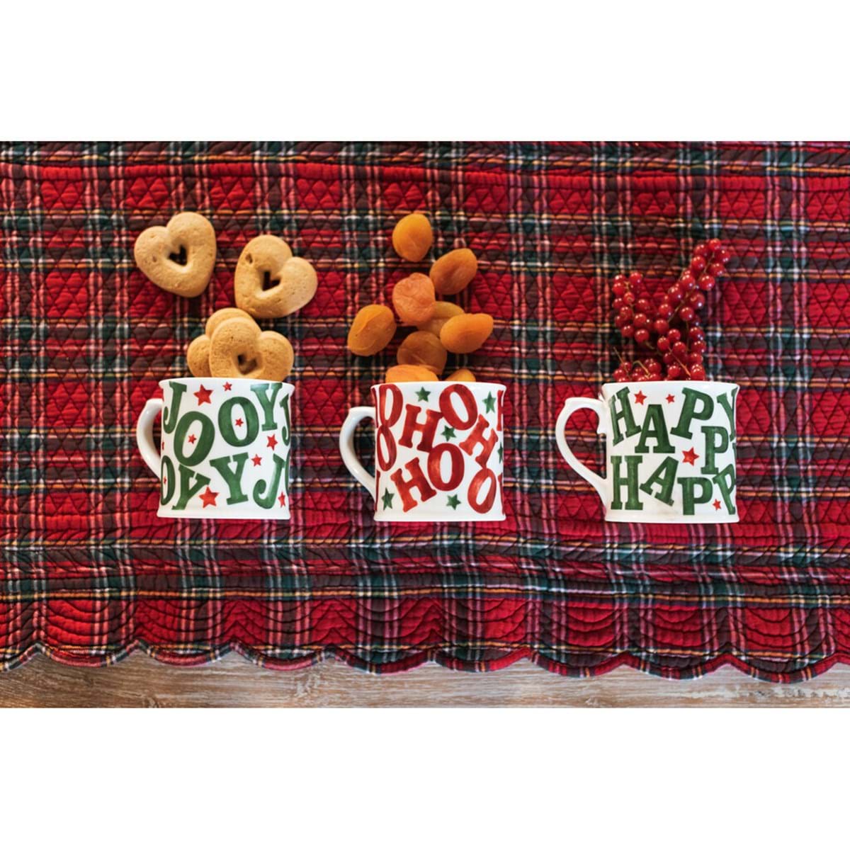 Boutis BLANC MARICLO' table cover - Tartan 