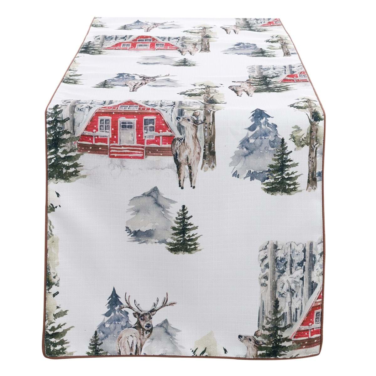 Runner BLANC MARICLO' - Christmas Cabin