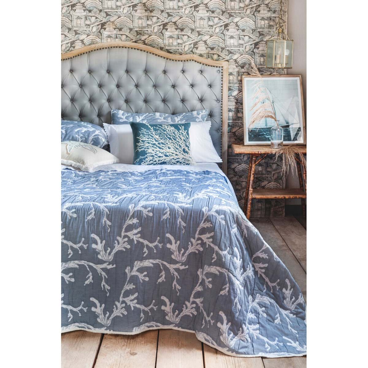 Copriletto Estivo Jacquard Double face Misto Cotone BLANC MARICLO' - Le Mer Onirique