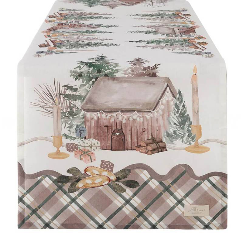 Runner in Cotone con Stampa BLANC MARICLO' - Rifugio Segreto Collection