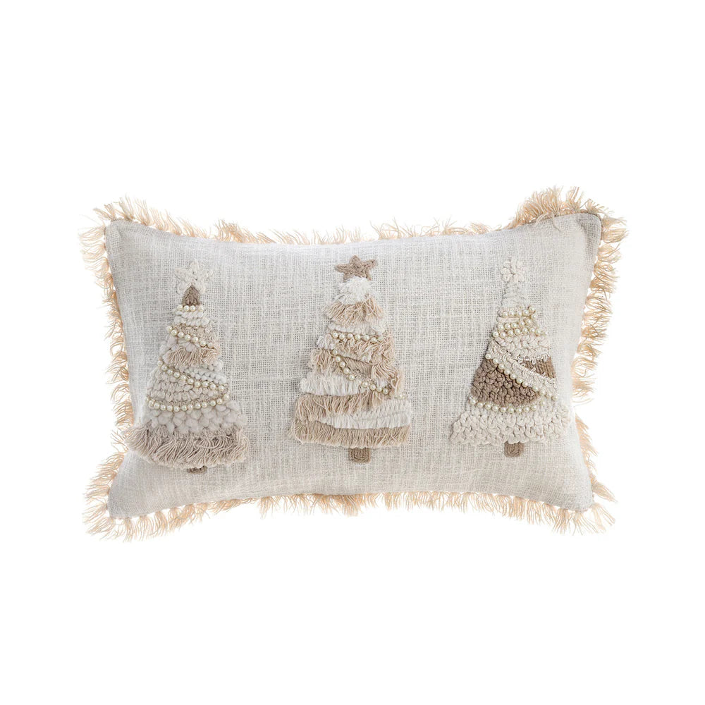 Cuscino Arredo con Ricamo BLANC MARICLO' -  Alberi di Perle