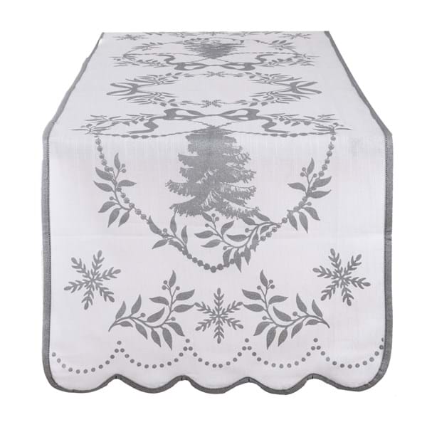 Runner BLANC MARICLO' - Shiny Christmas