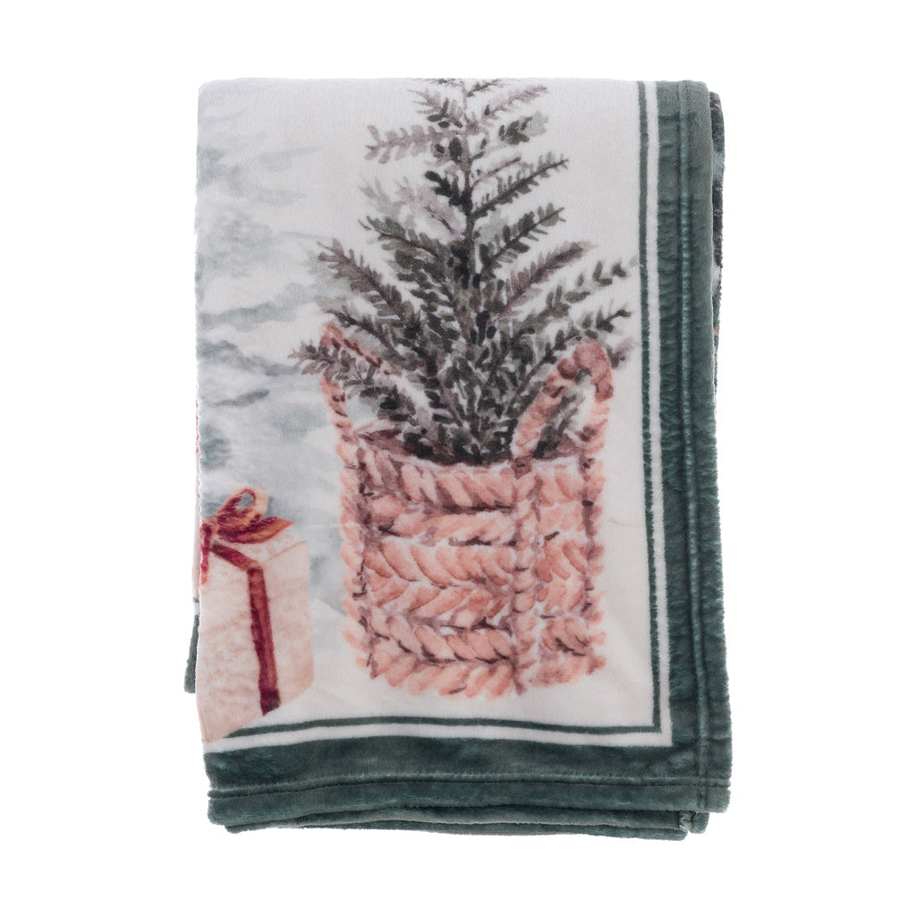 Plaid in Pile BLANC MARICLO' - Winter Wonderland