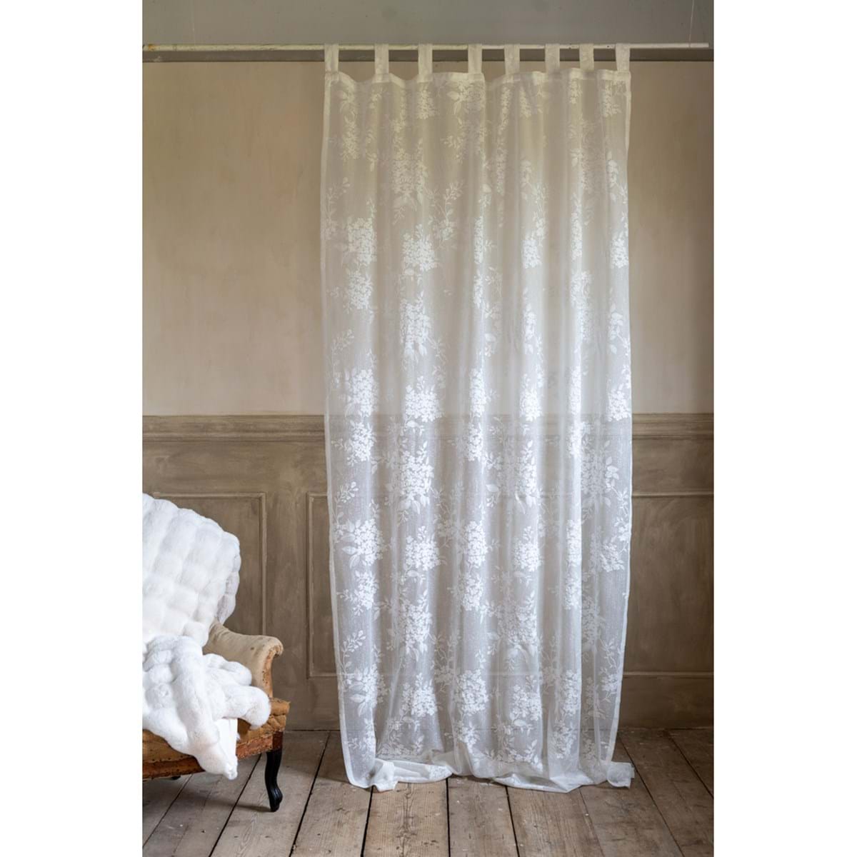 Tenda con Passanti da Vetro in Tulle BLANC MARICLO' - Bouquet