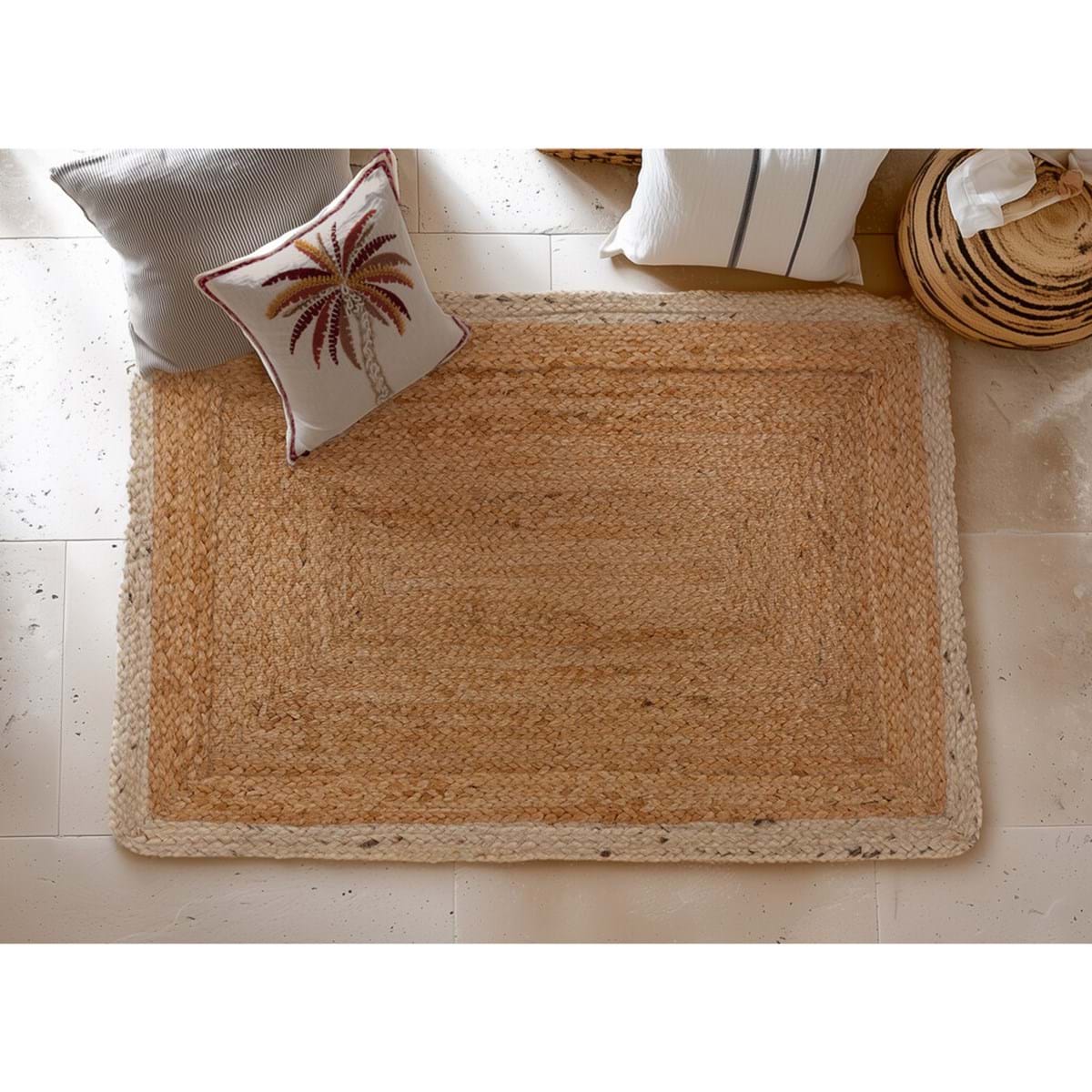 Cuscino Ricamato Quadrato BLANC MARICLO' - Cocco Palma