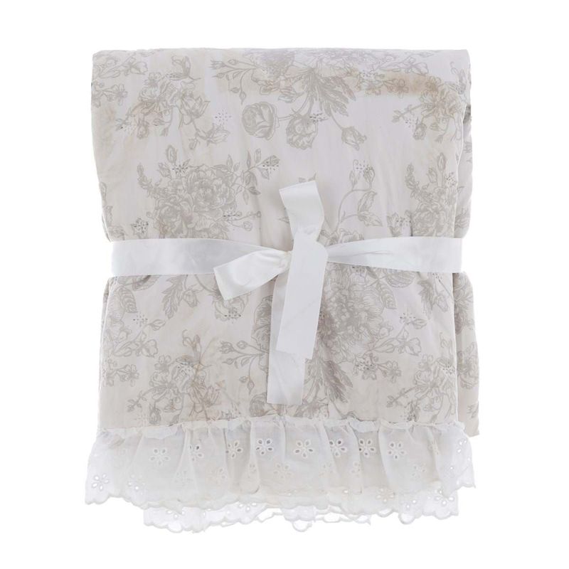 Copriletto Trapuntato Singolo con Gala 10 cm BLANC MARICLO' - Fru Fru