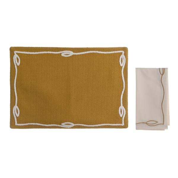 Tovaglietta Americana con Tovagliolo BLANC MARICLO' - Geometrika giallo