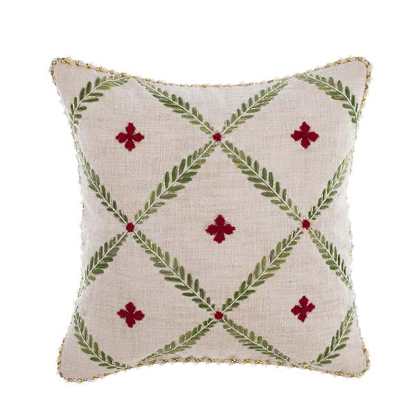 Cuscino Ricamato BLANC MARICLO' - Collezione Trame