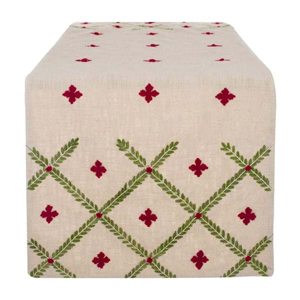 Runner in Cotone Ricamato BLANC MARICLO' - Collezione Trame