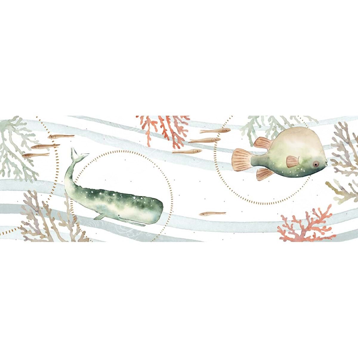 Runner in Cotone con Stampa BLANC MARICLO' - Verde Riviera