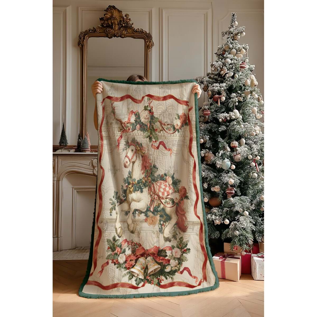 Plaid in Pile con Sherpa 160x220 BLANC MARICLO' -  Calessi e Calessini