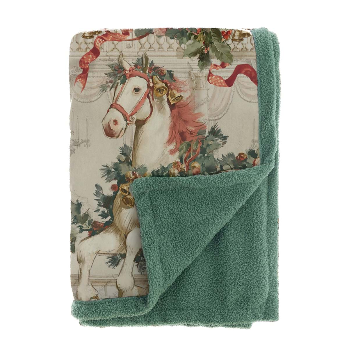 Plaid in Pile con Sherpa 160x220 BLANC MARICLO' -  Calessi e Calessini