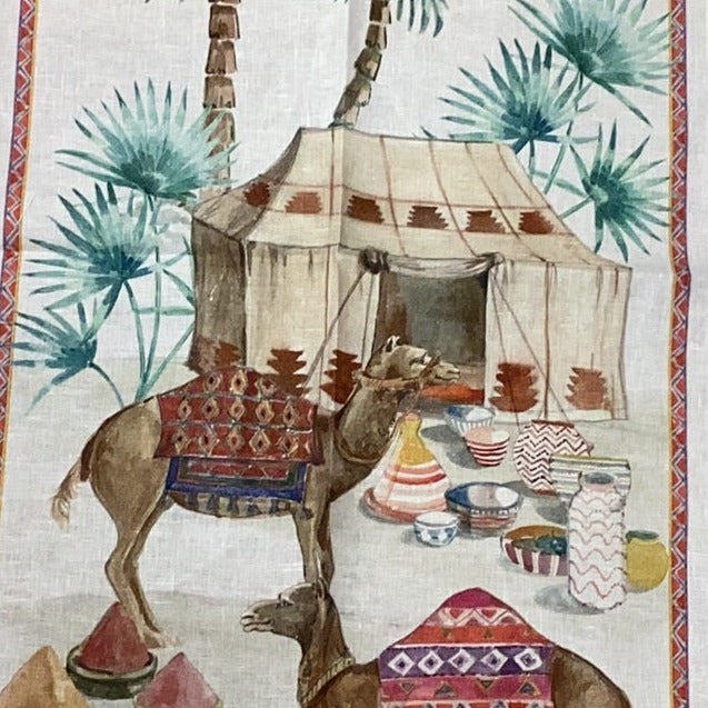 Pure Linen Tea Towel TESSITURA TOSCANA - Red Souk