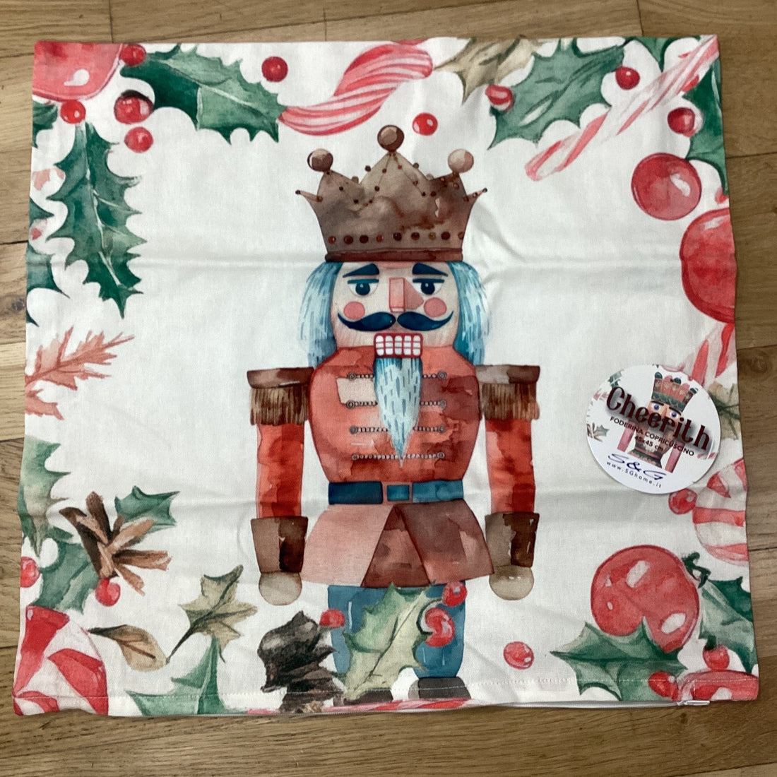 Copricuscino con Stampa Natalizia Digitale - Cheerith