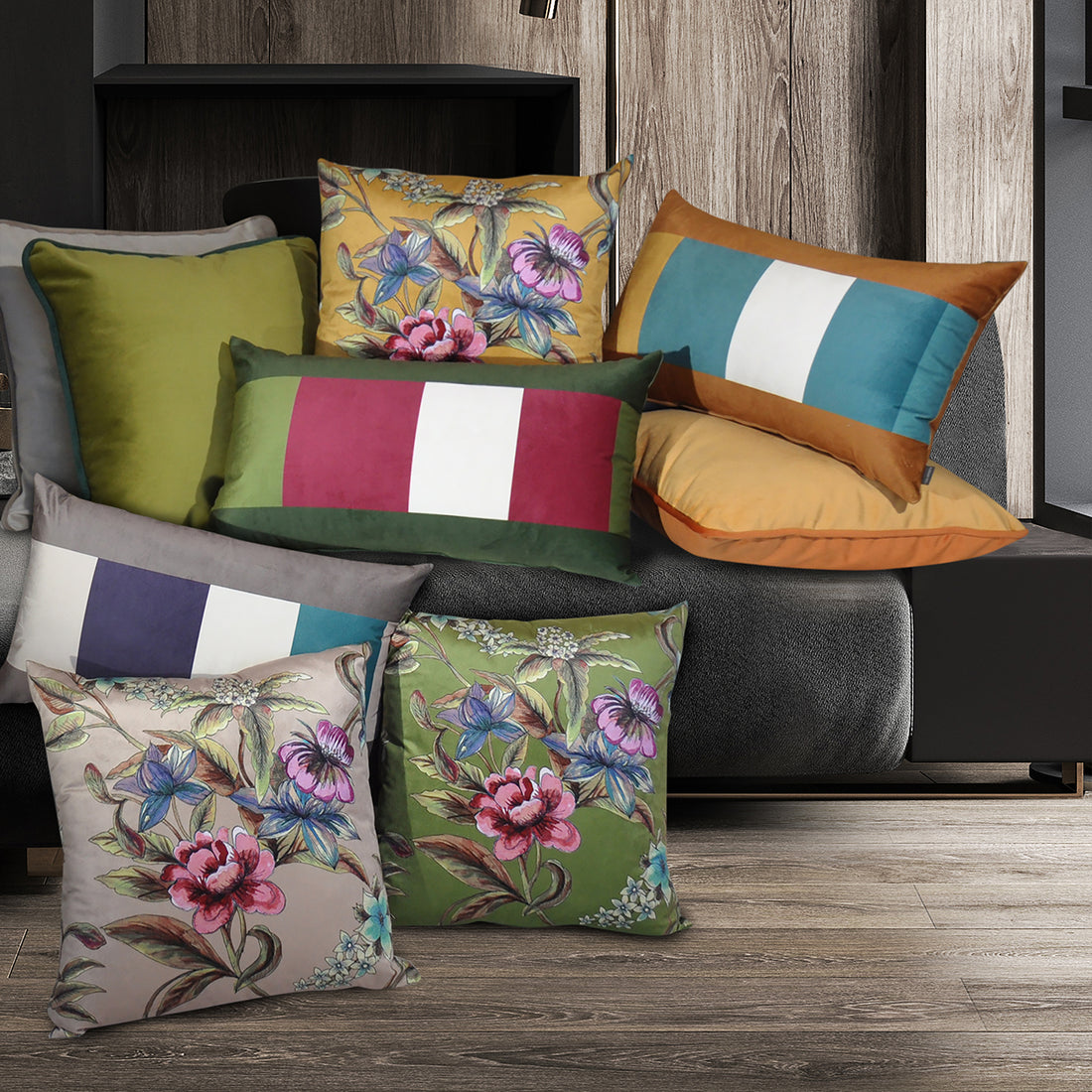 Cuscino Arredo in Velluto CASA ANVERSA - Astor Verde