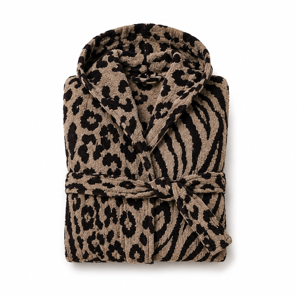 Accappatoio Unisex con Cappuccio in Spugna Velour CARRARA - Savana