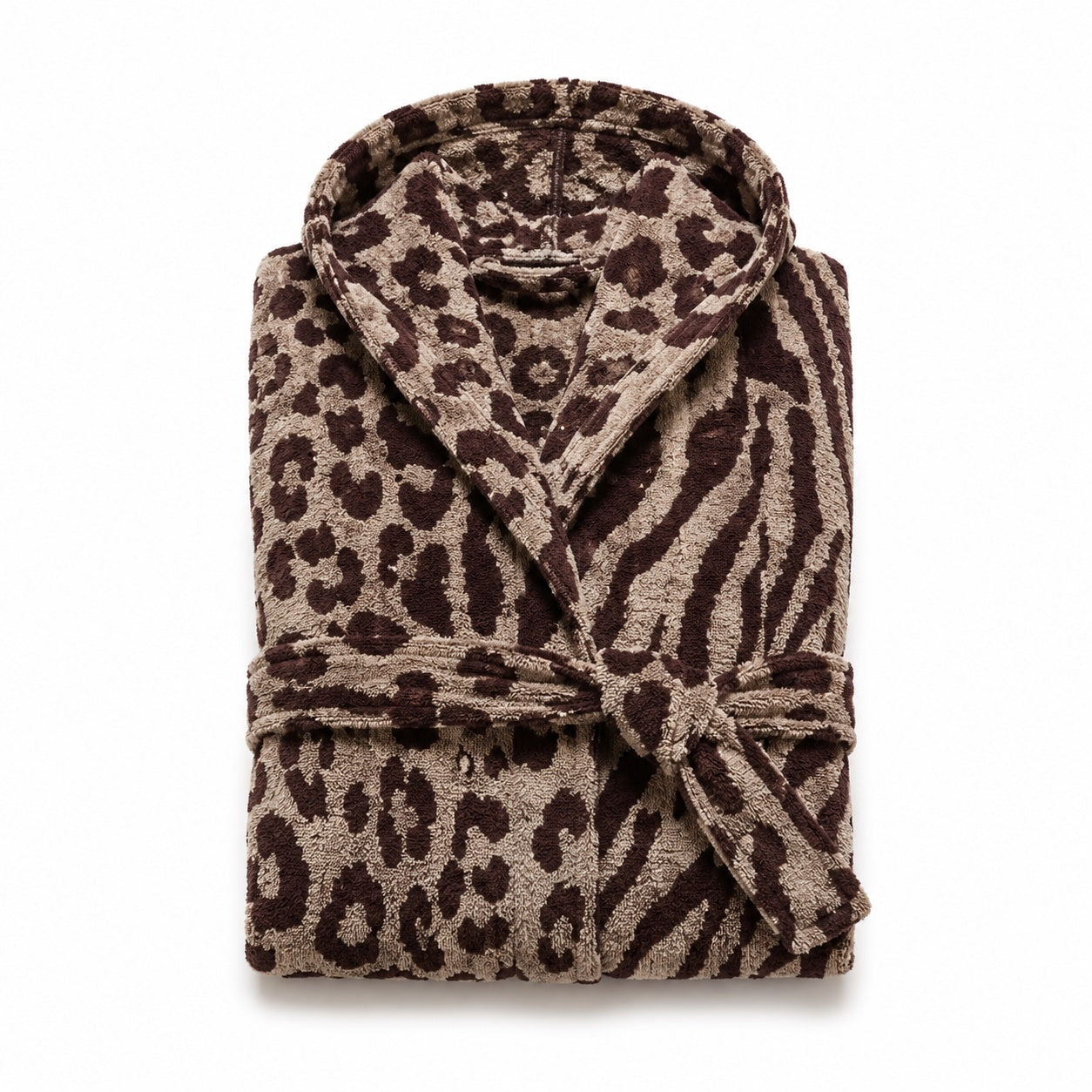 Accappatoio Unisex con Cappuccio in Spugna Velour CARRARA - Savana