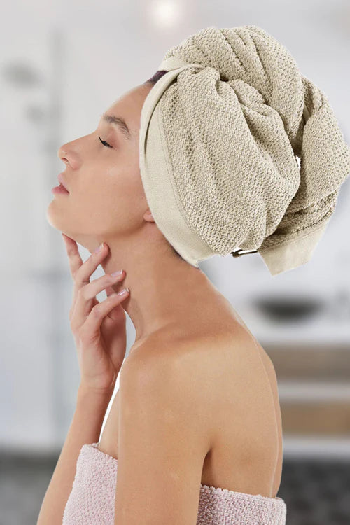 Turbante per Capelli in Spugna MAISON SUCREE - Pepe
