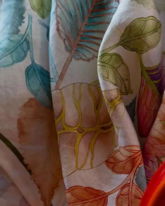 Canovaccio in puro Lino TESSITURA TOSCANA - Foliage Verde