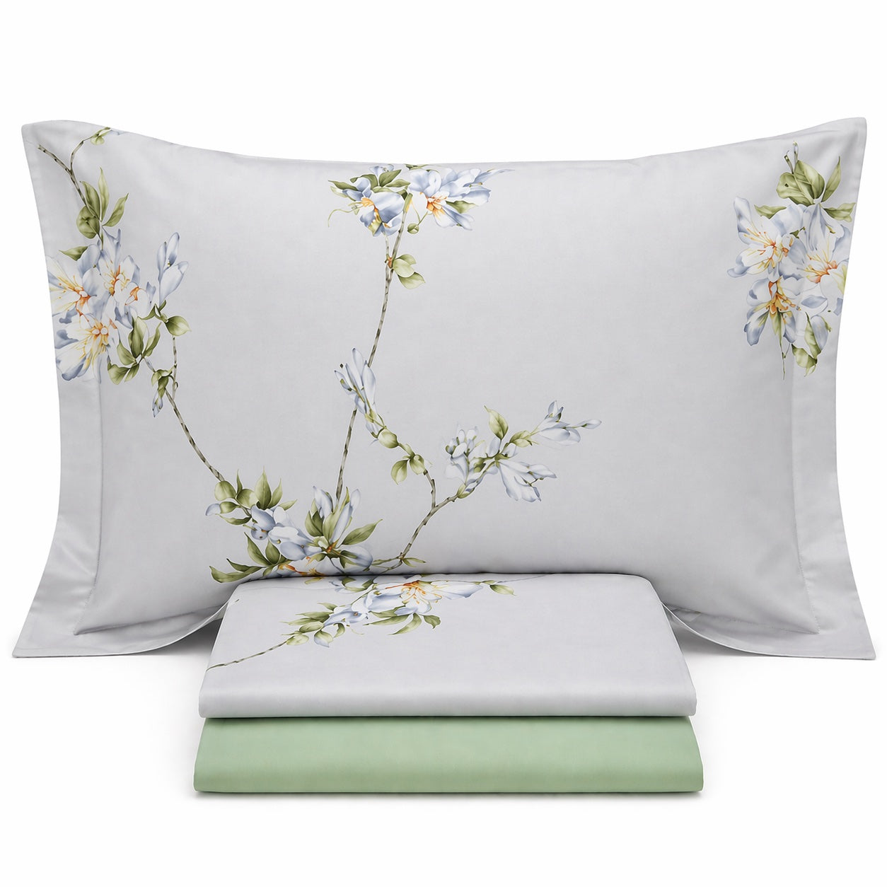 Completo Lenzuola Copriletto Emporium MIRABELLO - Chorisia Grigio