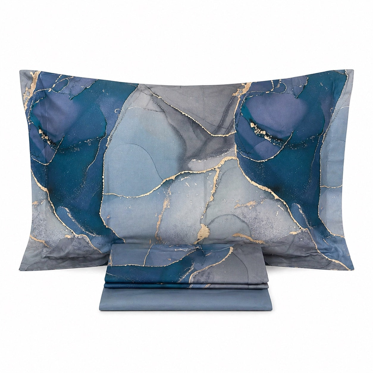 Completo Lenzuola Copriletto Emporium MIRABELLO - Saturn Bluette