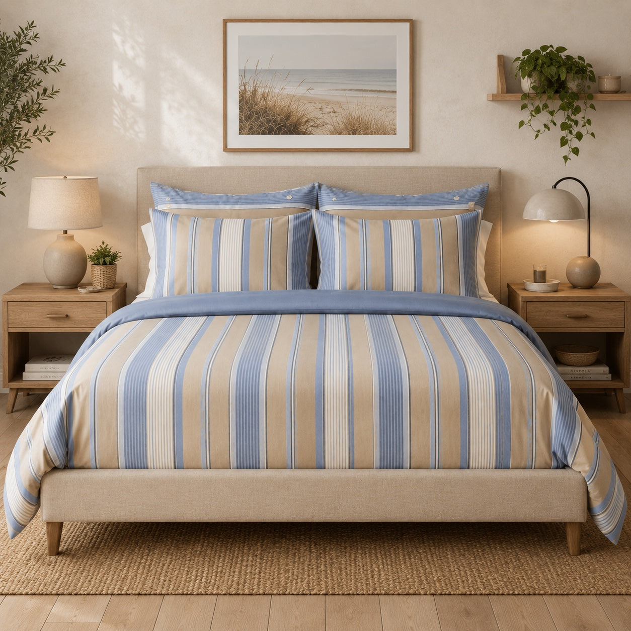 Completo Letto in Cotone Tinto in Filo BOSSI - Isotta Martha O'Neil