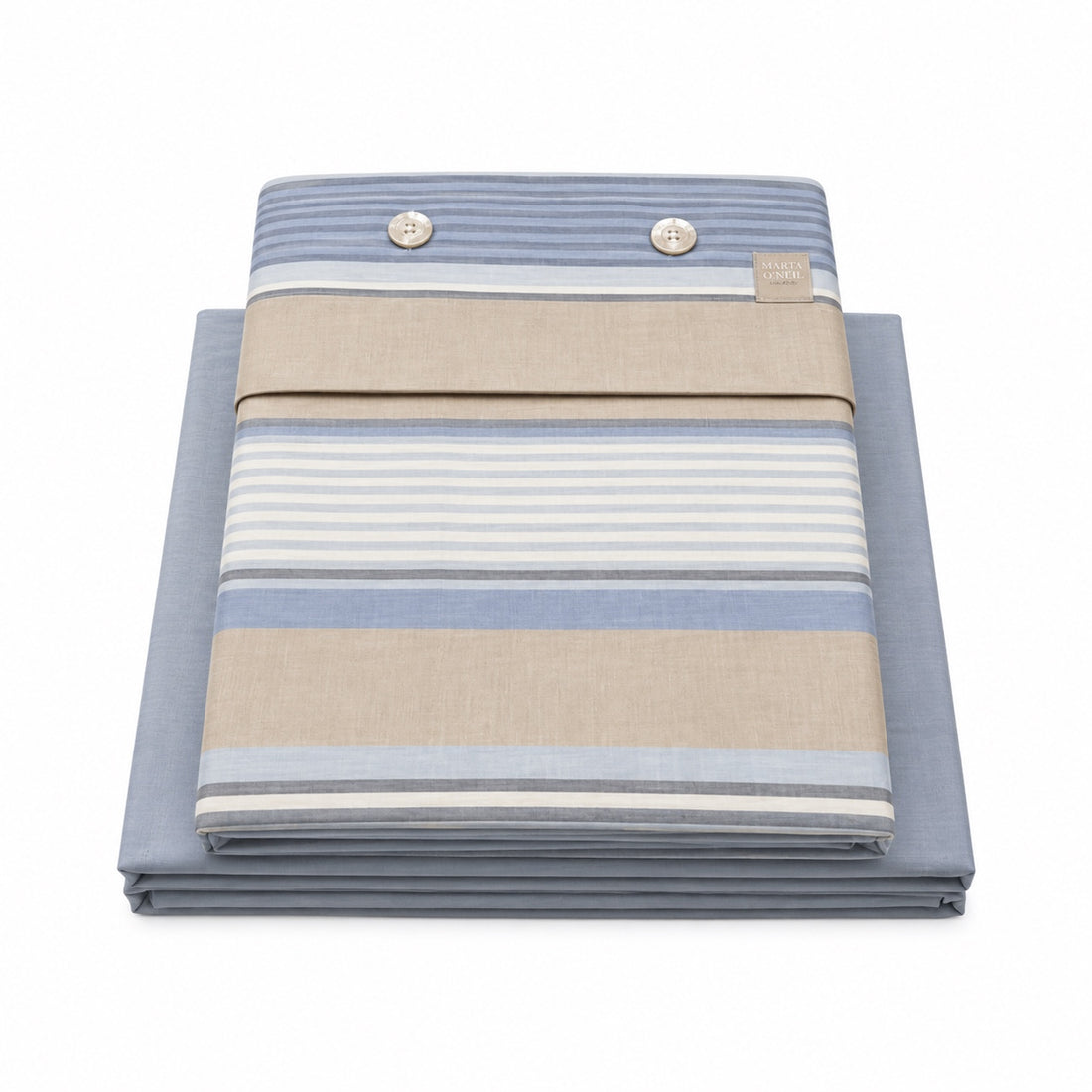 Completo Letto in Cotone Tinto in Filo BOSSI - Isotta Martha O'Neil