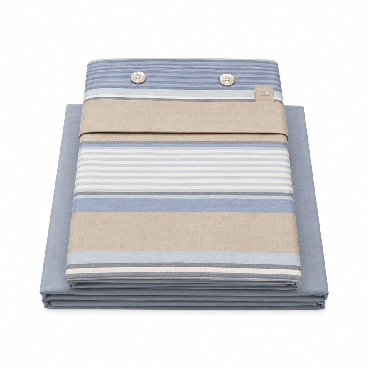 Completo Letto in Cotone Tinto in Filo BOSSI - Isotta Martha O'Neil