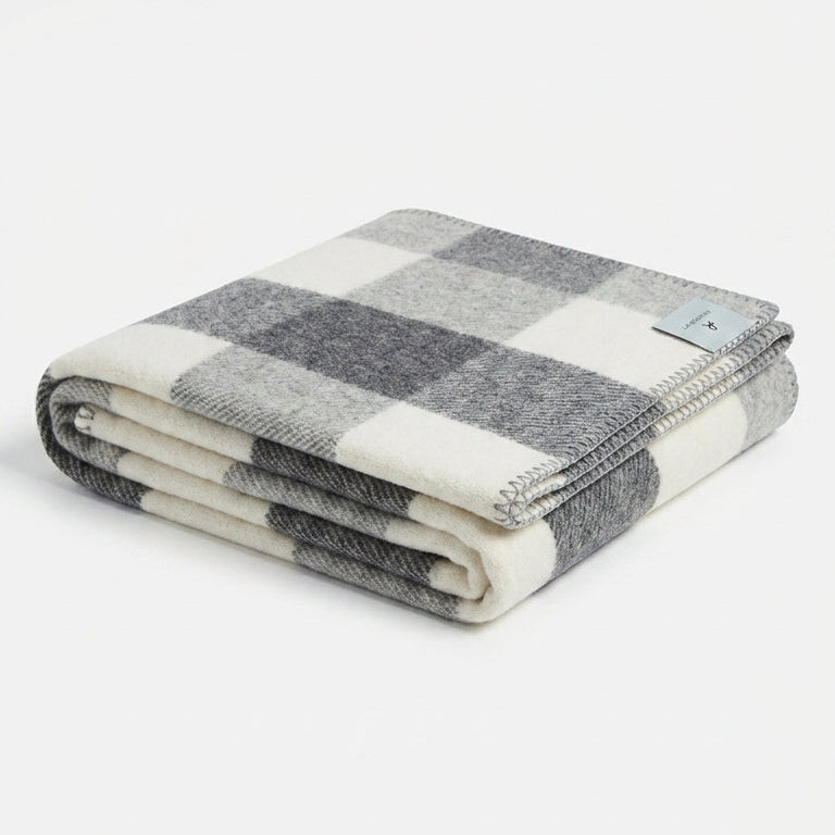 Coperta in Lana Vergine LANEROSSI - Adamello Check