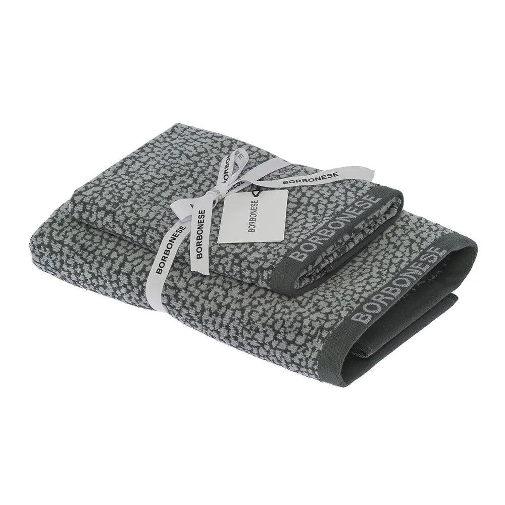 Coppia Asciugamani 1+1 in Spugna BORBONESE - Twist OP