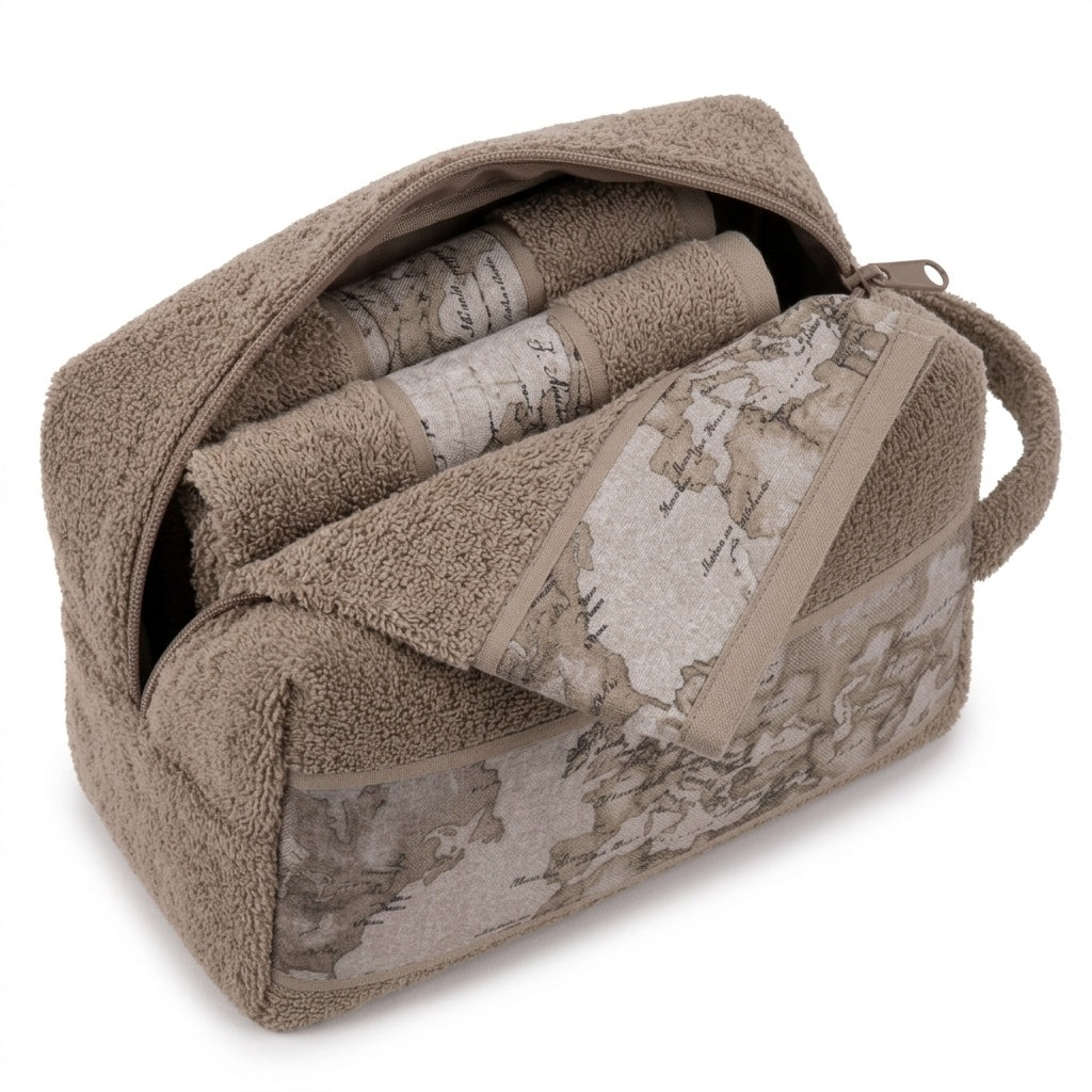Coppia Asciugamani 1+1 in Spugna con Beauty ALVIERO MARTINI 1^ CLASSE - Geo Country