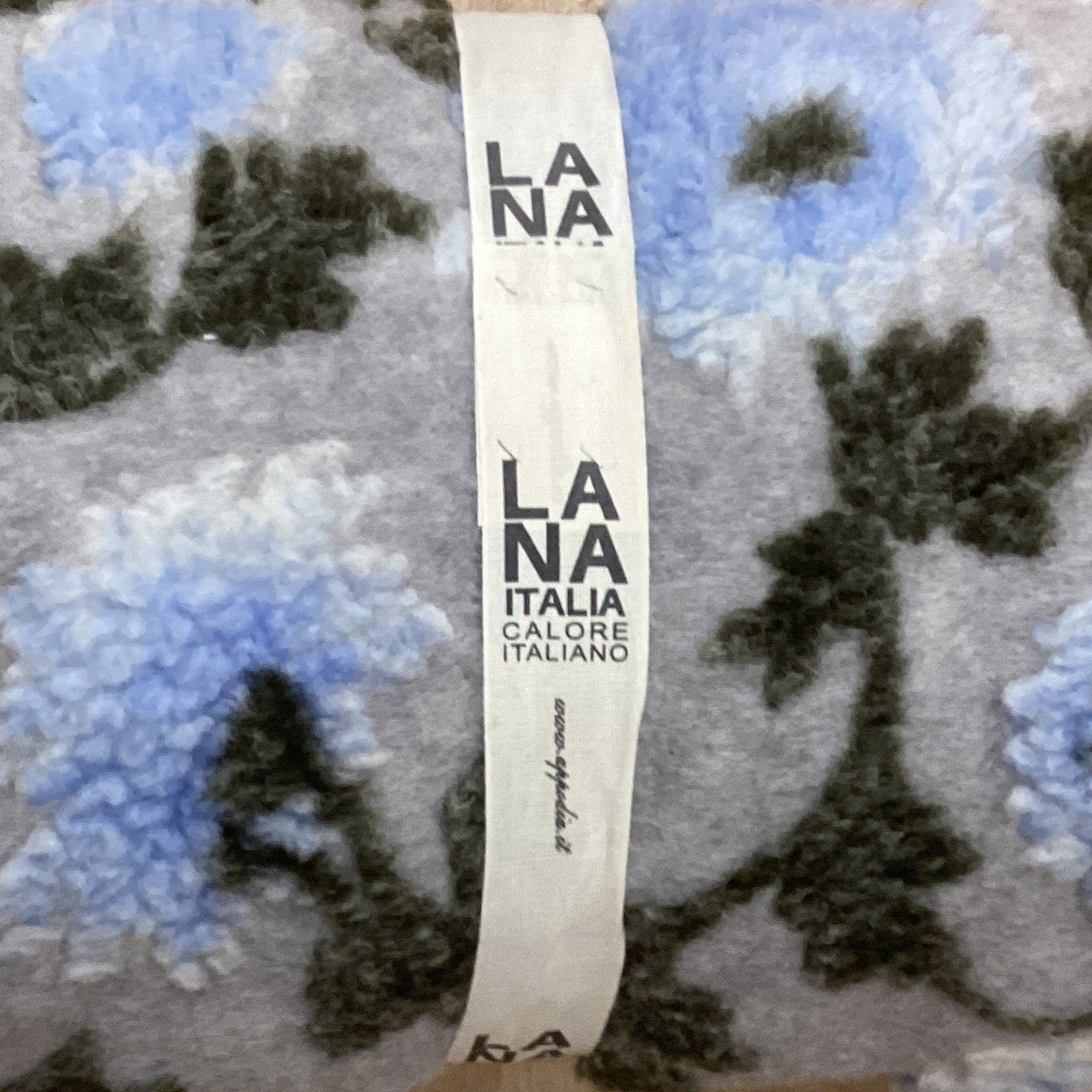 Coperta Plaid in Lana Cotta LANA ITALIA - Fiordaliso