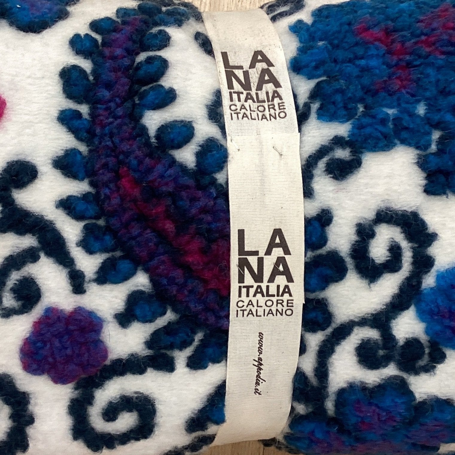 Plaid Blanket in Boiled Wool LANA ITALIA - Cashmere
