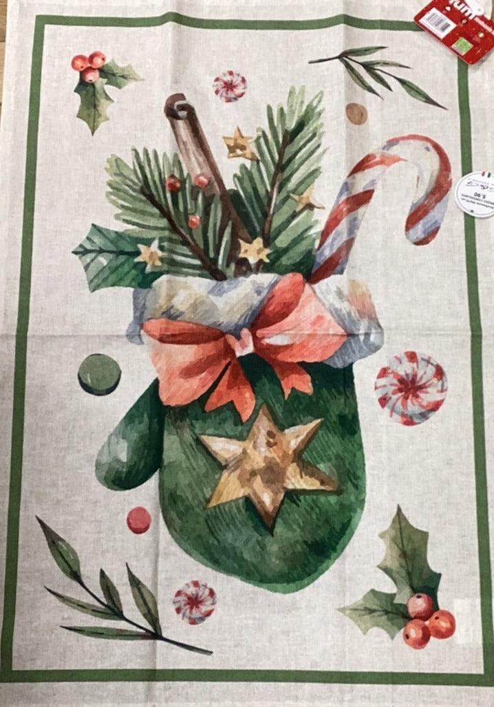 Strofinaccio in Cotone con Stampa Digitale - Plum