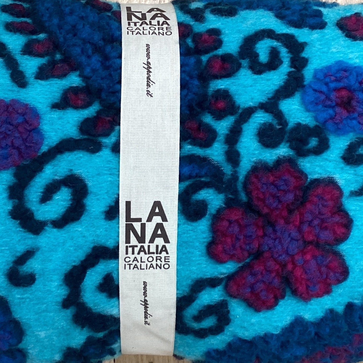 Plaid Blanket in Boiled Wool LANA ITALIA - Cashmere
