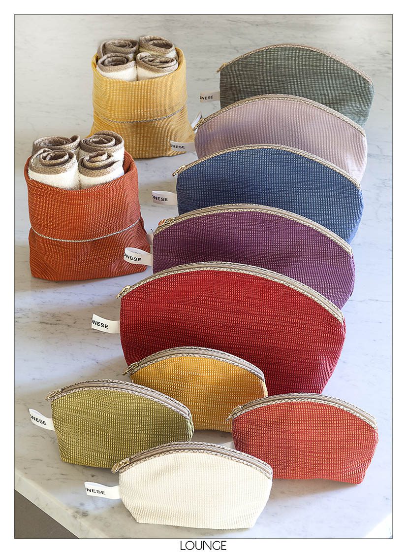 Cestino con 4 Lavette in Spugna BORBONESE - Lounge Basket