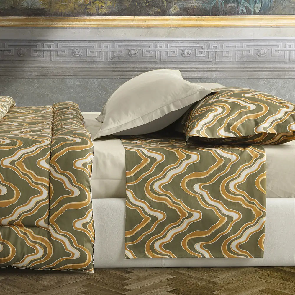 Completo Copripiumino Matrimoniale in Raso SOMMA - Aurelia