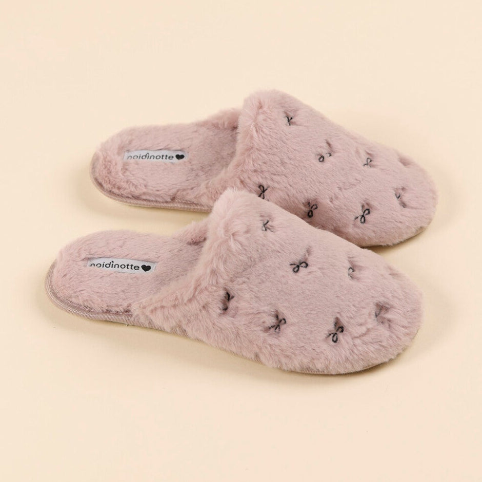 Pantofola Donna in Ecopelliccia NOI DI NOTTE - Fiocco