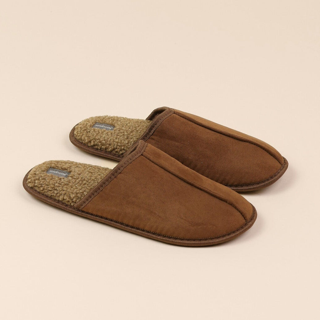 Pantofola Uomo in Suede ed ECO Acoagnellino NOI DI NOTTE - Country