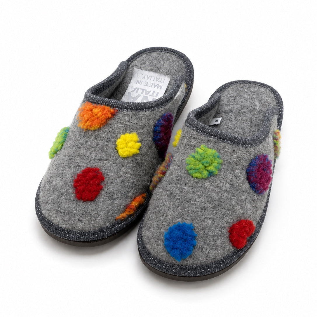 Pantofole in Lana Cotta LANA ITALIA - Pois