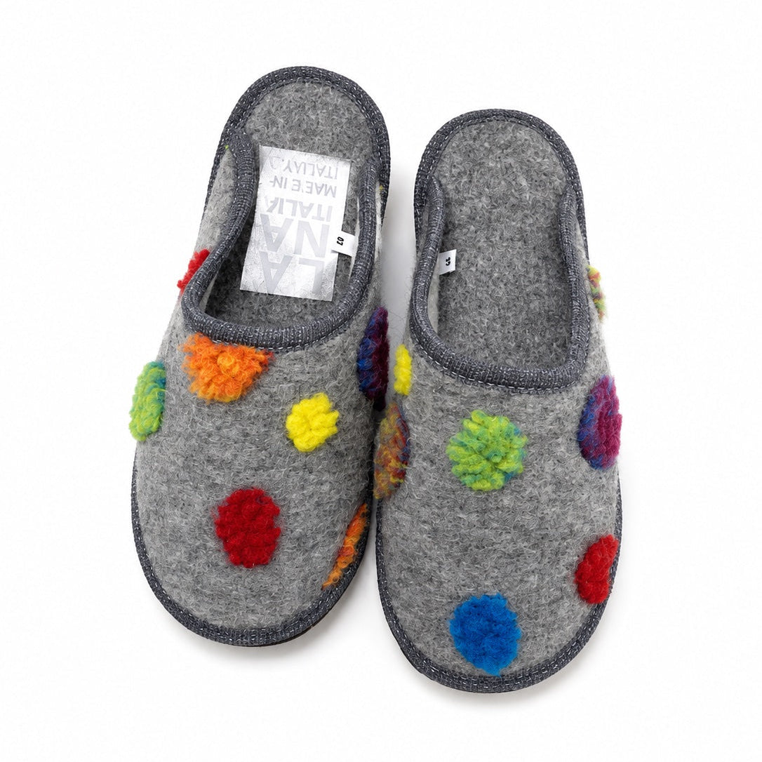 Pantofole in Lana Cotta LANA ITALIA - Pois
