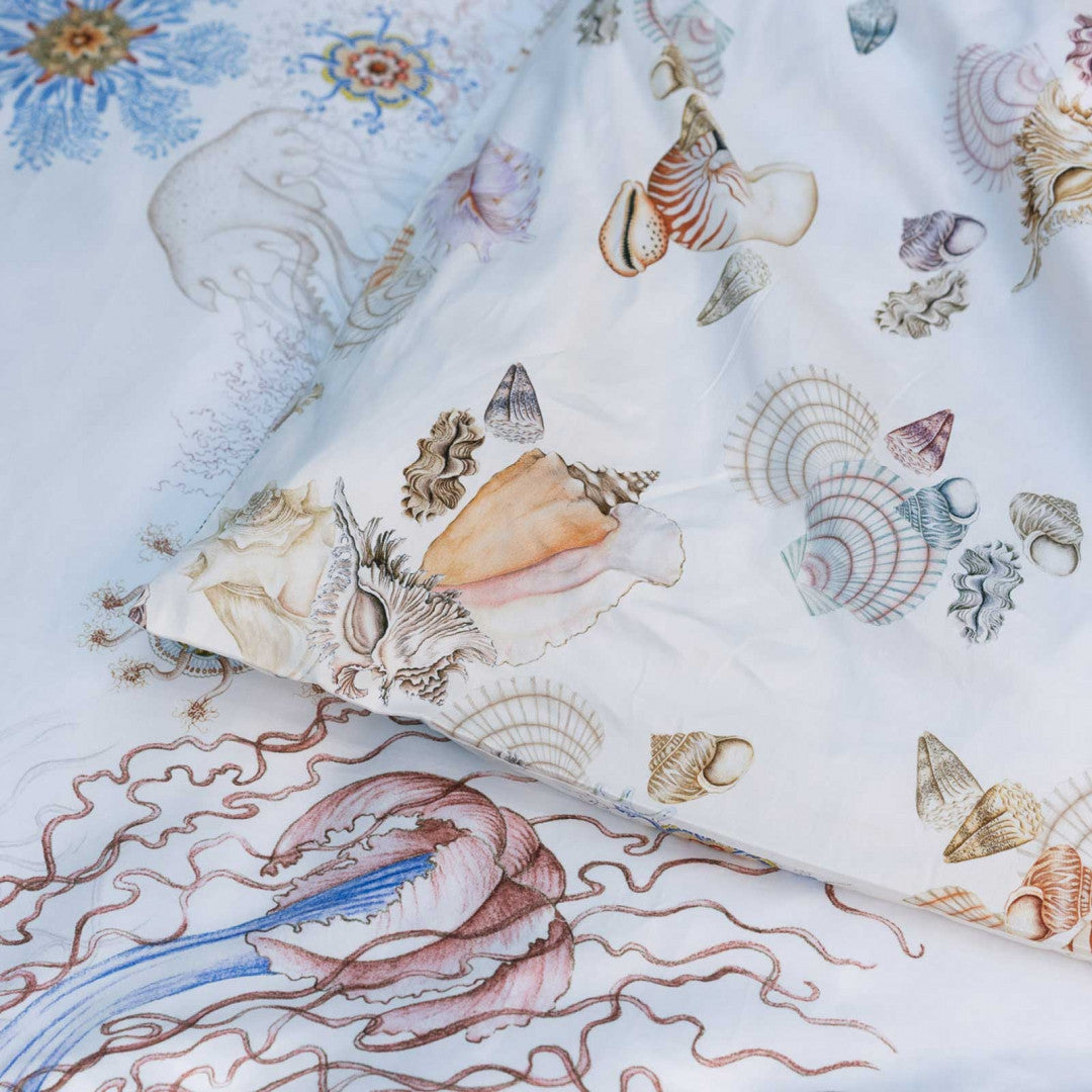 Parure Copripiumino in Percalle TESSITURA TOSCANA - Ocean