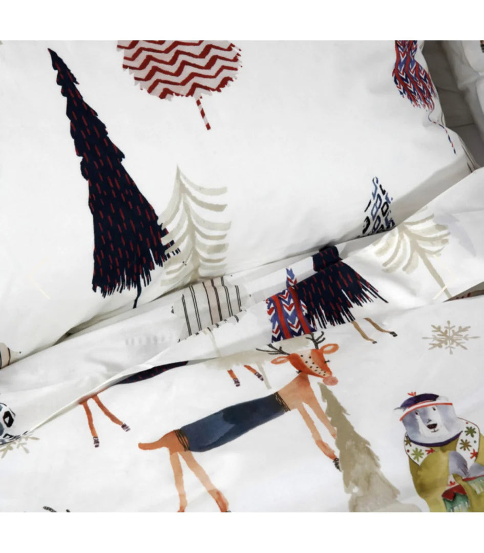 Cotton Percale Sheets TESSITURA TUSCANA - Polar Renne