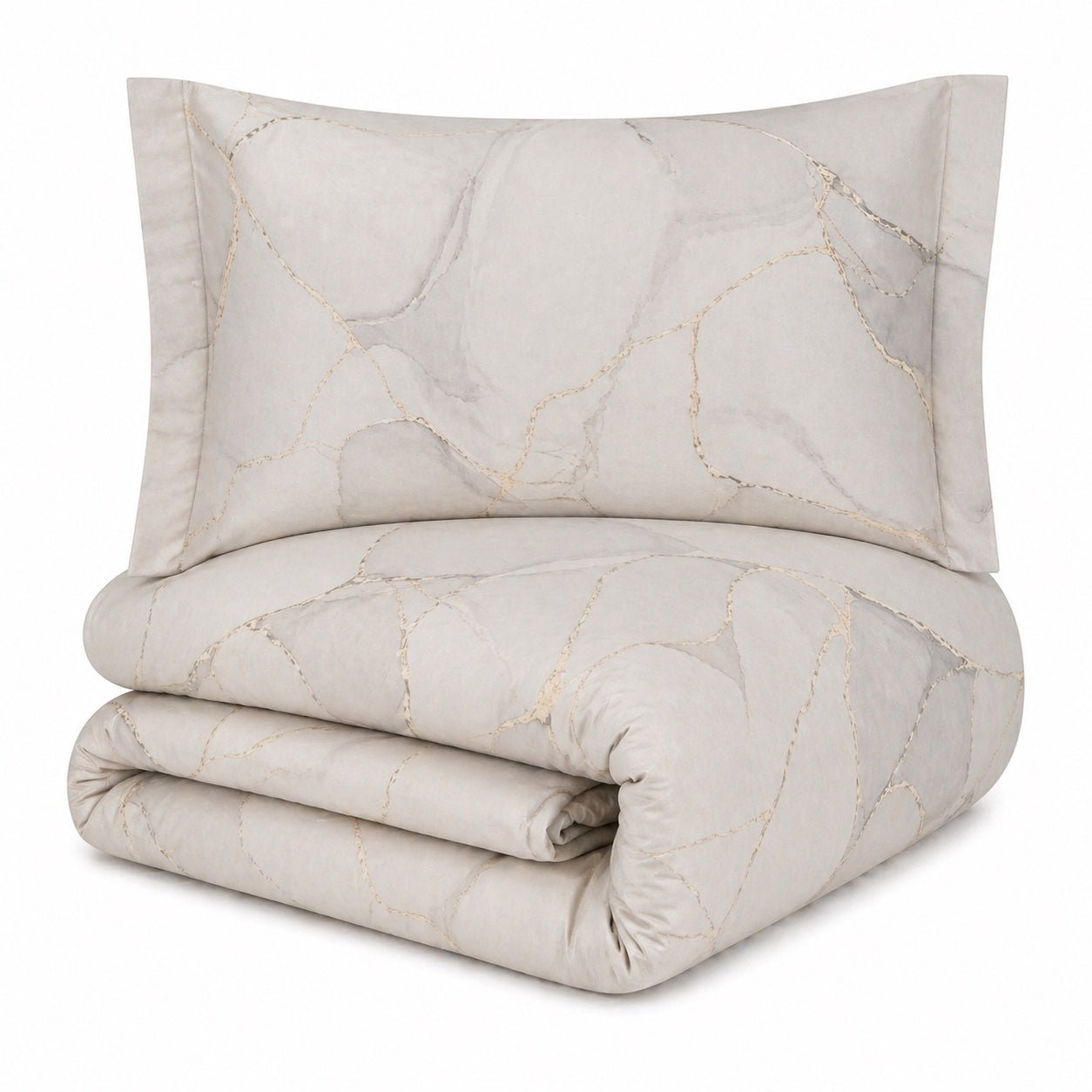 Parure Copripiumino in Percalle MIRABELLO Emporium - Saturn Sand