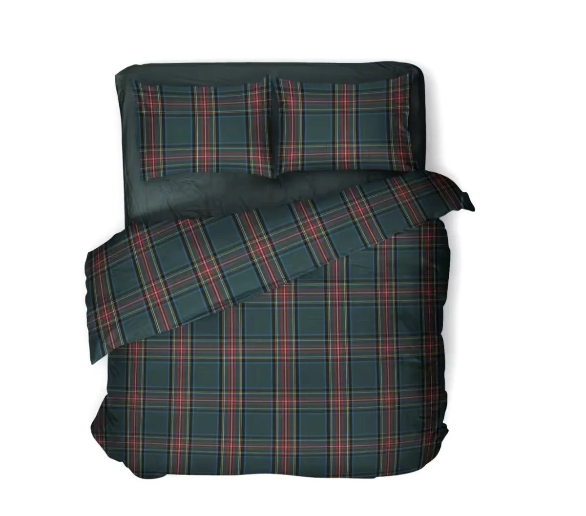 Parure Copripiumino Matrimoniale Stampato  DAUNEX - Tartan