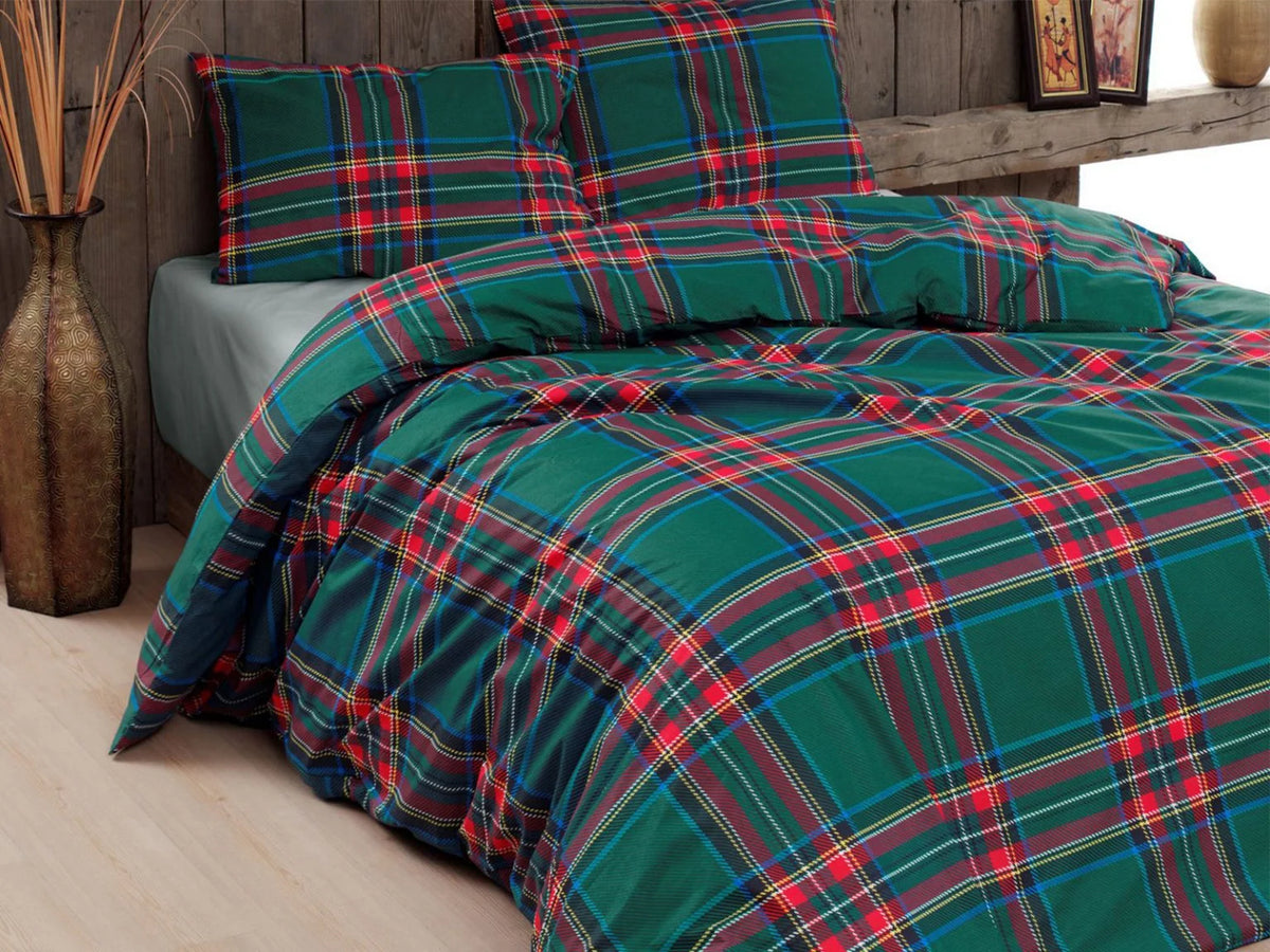 Parure Copripiumino Matrimoniale Stampato  DAUNEX - Tartan