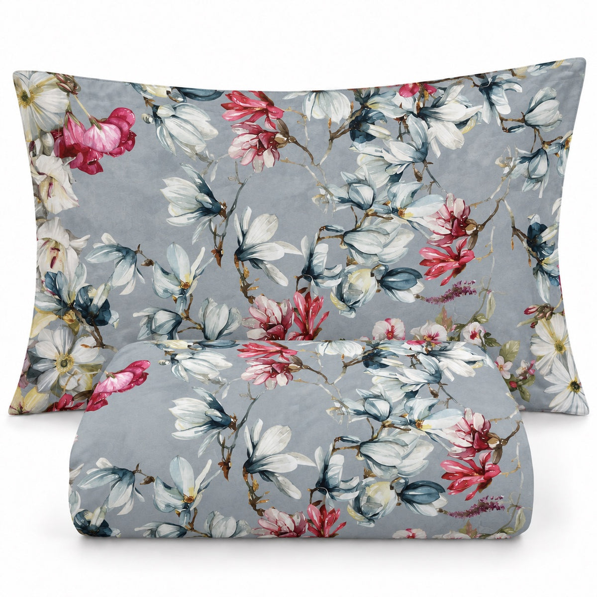 Parure Copripiumino in Percalle MIRABELLO Emporium - Orleans Grigio